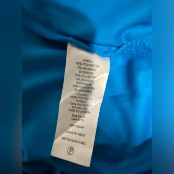 CHAPS Maxi full length slinky V-Neck dress. Size 4. Bright teal blue. NWT - Picture 7 of 11